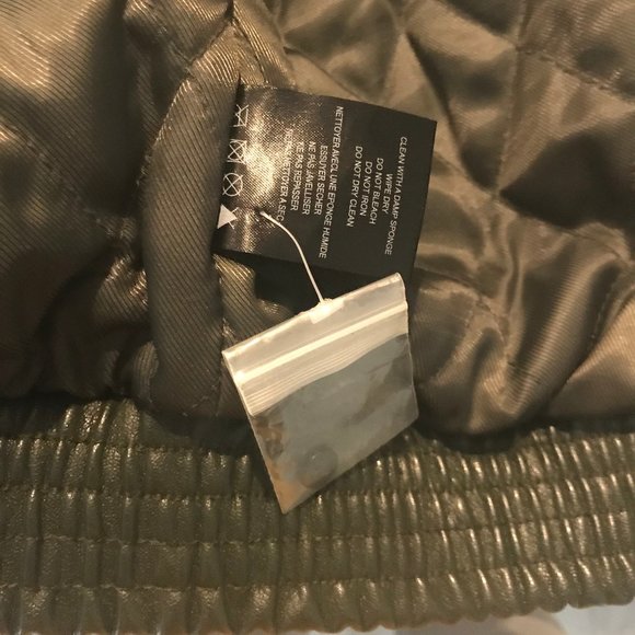 Faux Leather Bomber Jacket - Picture 6 of 11